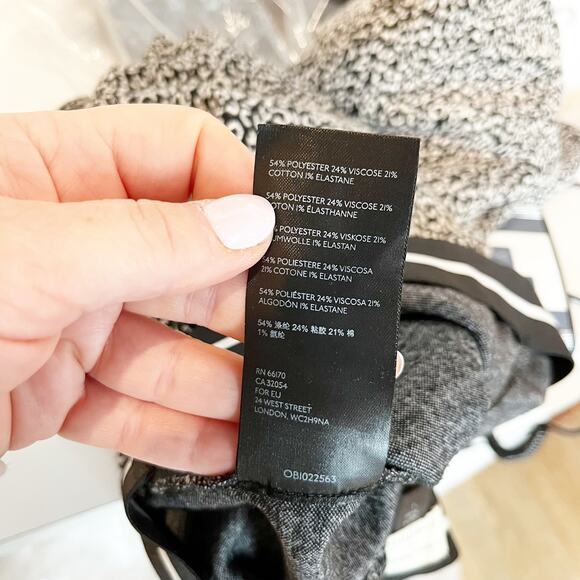 Anthropologie The Essential Leopard Cropped Flare Trousers Black White Small - Picture 7 of 10